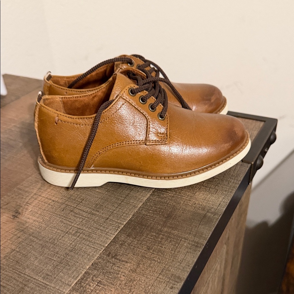 Elegant Brown Leather child / boy  Derby Shoes